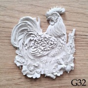 Polski tradycyjny wiejski kogut figurka do malowania 3D dla dzieci z gipsu