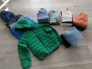 Zestaw ubrań 140/146 dla chłopca 26szt kurtka przejściowa kamizelka