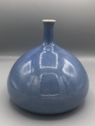 Ceramiczny niebieski stary wazon z Uk ciężki 1.2 kg