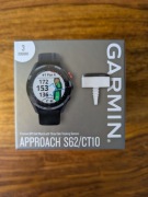 Garmin Approach S62 oraz 3 czujniki CT10. Zegarek w doskonałym stanie.