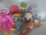 10 szt. zestaw pluszaków miśków maskotek grająca małpa sowa piesek nowy 