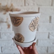 Doniczka terakota ręcznie malowana