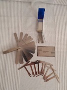 Pomiar gitary:szczelinomierz, string action ruler, radius, zestaw pilników