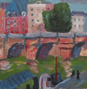 Pejzaż, 33,5x33,5 Hanna Rudzka-Cybisowa