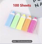 Ołówkowe fluorescencyjne samoprzylepne karteczki,