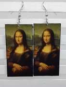 Kolczyki Mona Lisa - da Vinci decoupage, obraz, grafika Handmade