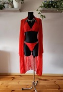 Czerwona narzutka kimono, tunika, plażowa, firmy Coast boho