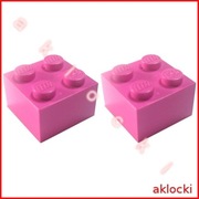 LEGO 3003 KLOCEK 2x2 ciemny różowy /  Dark Pink - 2 szt.