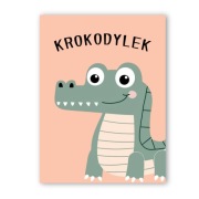 Plakat „KROKODYLEK” – dekoracja do pokoju dziecięcego A3 (30x40cm)