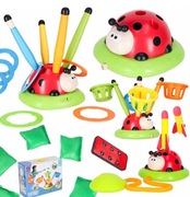 Zestaw Sportowy 5w1 dla Dzieci Wyrzutnia Rakiet Koszykówka 