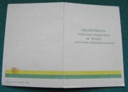 Legitymacja odznaki 69 Pułk Artylerii Przeciwlotniczej (69 paplot.) Leszno