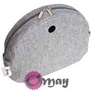 Szary organizer do Obag MOON LIGHT struktura plecionka 2 kieszenie OMAY