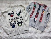 Zestaw ubrań świątecznych dla chłopca r. 128 sweter bluzka święta