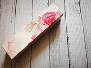 pudełeczko pojemnik na długopis decoupage 