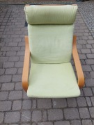 Fotel POÄNG (Brąz) Poduszka Skiftebo (Zielona)