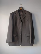 Garnitur męski czarny prążkowany