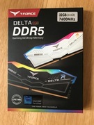 Pamięci DDR5 32GB TeamGroup T-Force DELTA RGB 7600 CL36