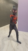 Strój kostium przebranie Spiderman czarny Miles Morales rozmiar 130 cm