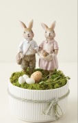 Dekoracja wielkanocna stroik Zajączek Wielkanoc
