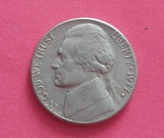 Moneta USA 5 CENTS 5 centów 1977r.  Jefferson Nickel