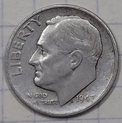 0692 USA 10 centów DIME 1947 S  srebro rzadsza