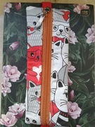 Piórnik handmade z gumką zakładka na zeszyt 