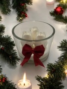 Świeca sojowa bukiet kwiaty tulipany flower box prezent kokarda dekoracja