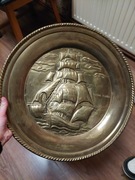 Obraz mosiądz statek 