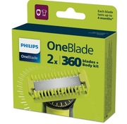 Wymienne ostrza 2x do Golarek Philips OneBlade QP624/50 360 