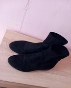 Buty czarne damskie zamszowe roz.39 wymiary opis 