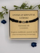 Bransoletka Onyks & Kryształ Górski 
