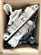 Zestaw wieszaków na ubrania czarne białe 120 szt