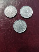 Turcja 10 Lira 1981,82,86