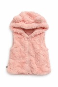 Pluszowy bezrękawnik 74-80cm dziewczęcy wiosna jesien
