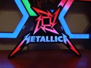 Lampka LED 3D METALLICA – Podświetlane Logo RGB – Dekoracja dla fana rocka