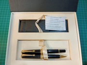 Pióro wieczne Bugatti, stalówka 14K, lata 80. plus długopis do kompletu