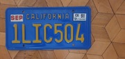 California tablica rejestracyjna usa oryginal