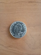 Moneta 50 franków z Polinezji Francuskiej