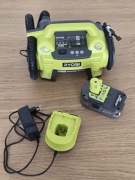Pompka, Kompresor Ryobi R18L, akumulator 18V 4ah, ładowarka