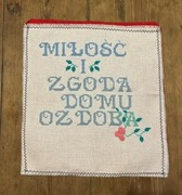 Makatka wykonana haftem krzyżykowym