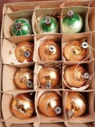 Bombki choinkowe szklane 12 szt  4 cm PRL