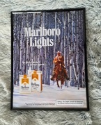 Plakat w ramce 30x40 Marlboro Lights Vintage 