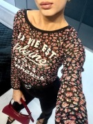 Bluzka Bershka kwiaty bordowa z napisami r.XS stan idealny