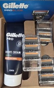 Wkłady głowiczki zapas Gillette Fusion 9szt + krem do golenia