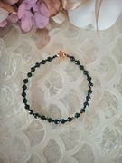 Bransoletka handmade z naturalnych kamieni hematyt szmaragd nilu