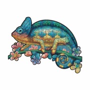 Puzzle drewniane - Kameleon, rozmiar A3, L, największe