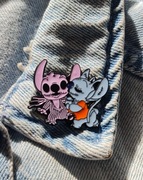 Przypinka emaliowana Stitch i Angel