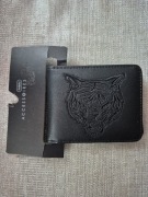 Portfel męski czarny skóropodobny z tygrysem Access 