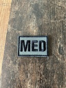 Naszywka z rzepem - MED - medyk - zielona