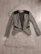 Piękna marynarka szaro biało czarna XS 34